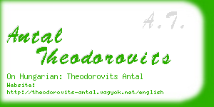 antal theodorovits business card